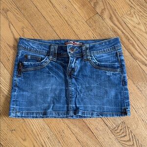 Makers of True Originals Blue Mini Jean Skirt